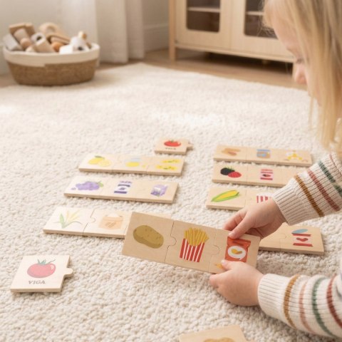 VIGA Zestaw Puzzli Odkrywaj Związki Między Naturą a Jedzeniem