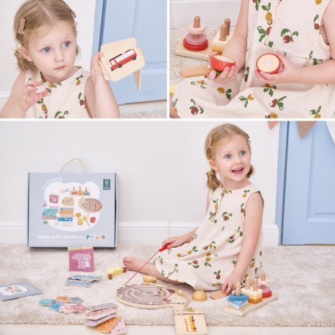 VIGA Drewniany Zestaw Zabawek Edukacyjnych BOX Montessori dla Dzieci 24-36M