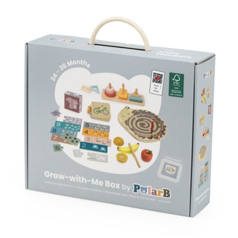 VIGA Drewniany Zestaw Zabawek Edukacyjnych BOX Montessori dla Dzieci 24-36M