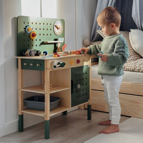 WOOPIE GREEN Drewniany Warsztat STEM Duży Zestaw z Narzędziami 26el.