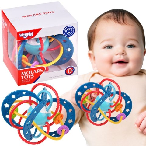 WOOPIE BABY Zabawka Sensoryczna 2w1 Gryzak Grzechotka Montessori