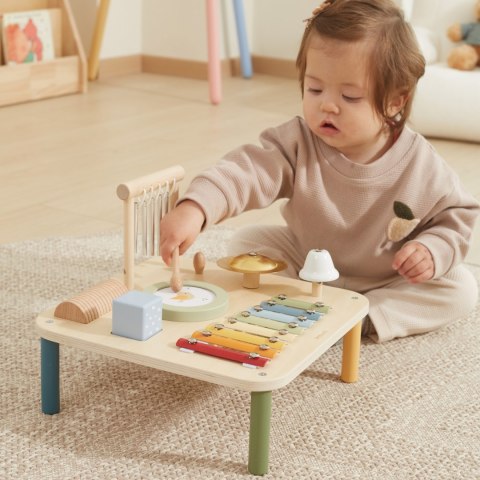 Viga Drewniany Stolik Edukacyjny Muzyczny Sensoryczny 7W1