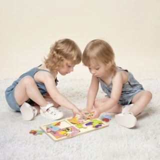 VIGA Drewniane Puzzle Owady 4w1