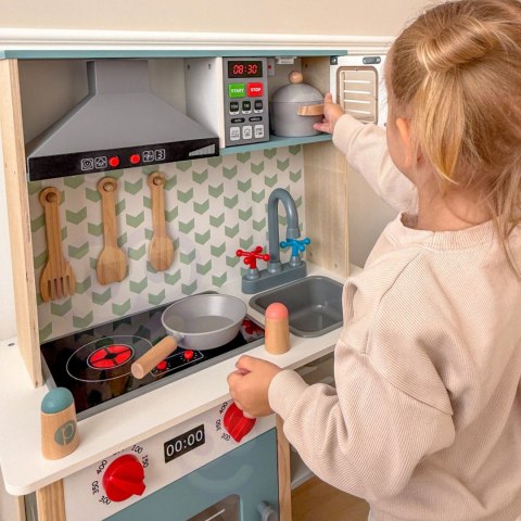 TOOKY TOY Duża Drewniana Kuchnia dla Dzieci 10 el. FSC