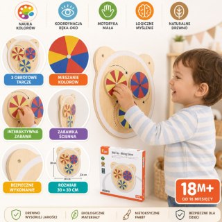 VIGA Drewniana Tablica Kolory Certyfikat FSC Montessori