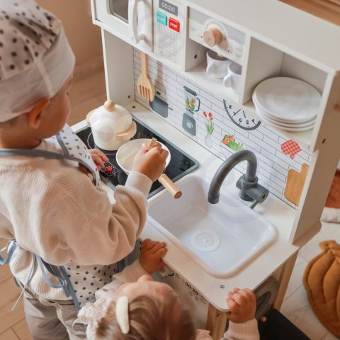 WOOPIE GREEN Duża Drewniana Kuchnia Interaktywna 9w1 z Pralką i Tablicą