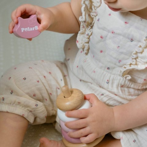 VIGA PolarB Drewniana Piramidka Edukacyjna - Lisek