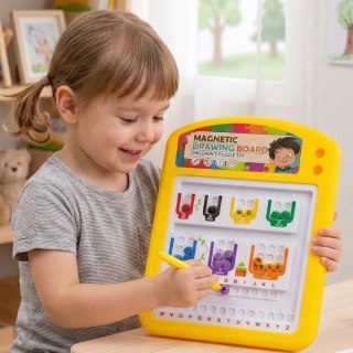 TABLICA MAGNETYCZNA EDUKACYJNA UKŁADANKA SORTER NAUKA ALFABETU 3+ WOOPIE