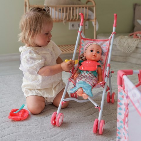 WOOPIE ROYAL Lalka Bobas 36 cm Syrenka Interaktywna Zestaw XXL Opiekunka 18w1