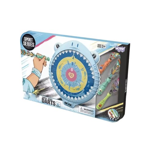 WOOPIE Magnetyczna Gra w Rzutki Bezpieczna Dart Tarcza Wesoły Rekinek