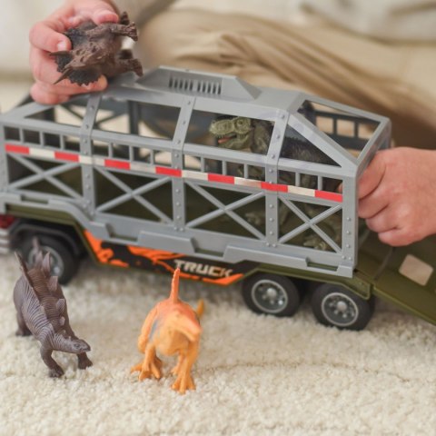 WOOPIE Ciężarówka Transporter Dinozaurów Auto z Dźwiękiem i Światłem