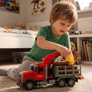 WOOPIE Ciężarówka z Ruchomym Dźwigiem do Drewna Dźwięk Światła 1:14