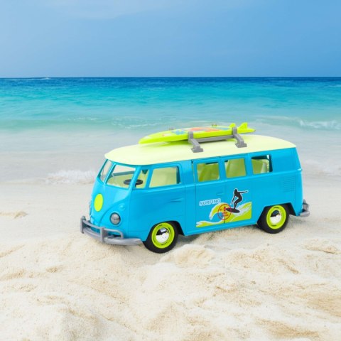 WOOPIE Samochód Bus Surfing Klasyczny Czerwony Ze Światłem I Dźwiękiem Model 1:14