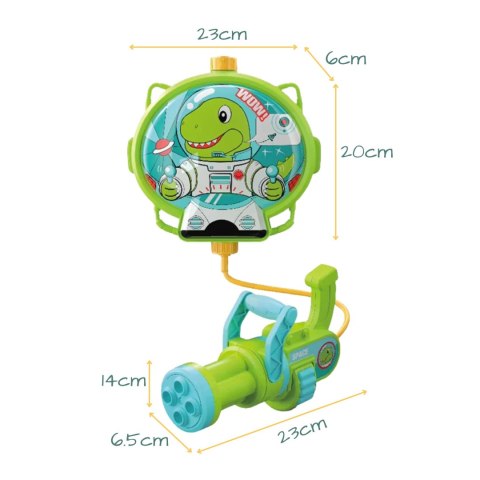 WOOPIE Pistolet na Wodę z Plecakiem Dino