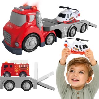 WOOPIE Czerwona Laweta Straży Pożarnej City Truck Efekty Dźwiękowe i Świetlne