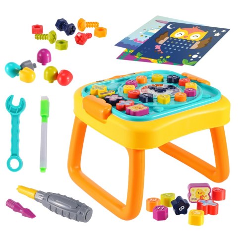 WOOPIE Interaktywny Stolik Edukacyjny Warsztat i Tablica 3w1