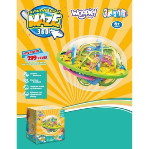 WOOPIE Labirynt Kulkowy 3D 360 Gra Logiczno Zręcznościowa