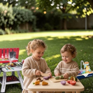 🔥 Letnie BBQ Garden Party 3w1: Wielki Grill z dymem + Zlewozmywak z kuchnią + Warzywa na rzepy