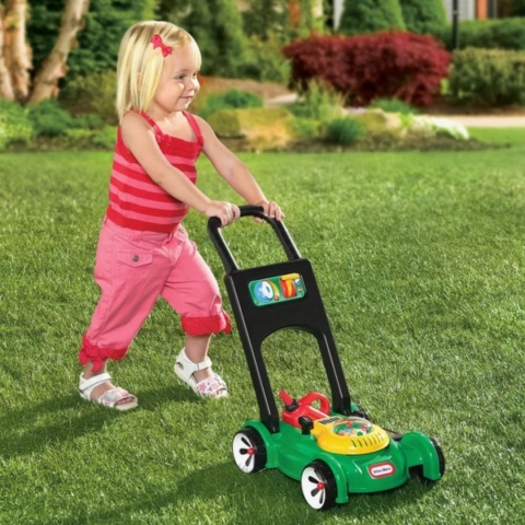 🧑‍🌾 Zestaw Małego Ogrodnika 4w1: Kosiarka Little Tikes + Skrzynka z Wkrętarką + Metalowe Konewki i Narzędzia