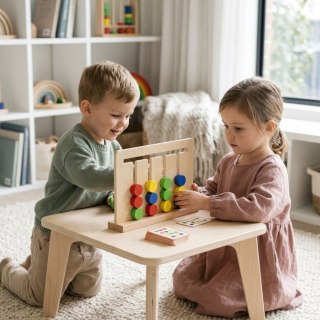 VIGA Gra Logiczna Odwzoruj Kolory i Figury Sorter Montessori