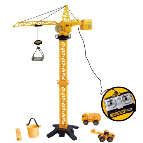 WOOPIE Dźwig Żuraw Zdalnie Sterowany 103 cm R/C Ciężarówka Koparka + 4 Akc.