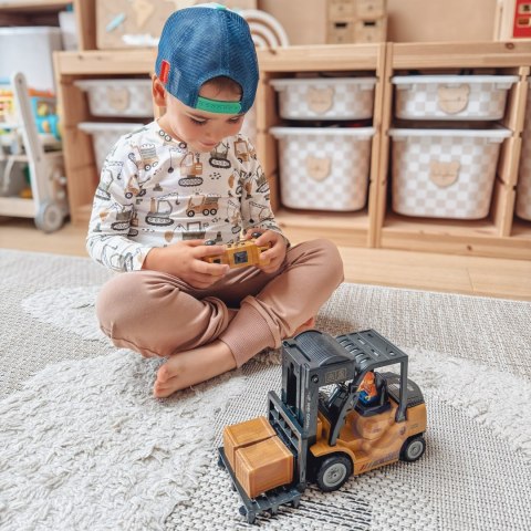 WOOPIE Zdalnie Sterowany Wózek Widłowy 2w1 Dźwig RC - Skala 1:24