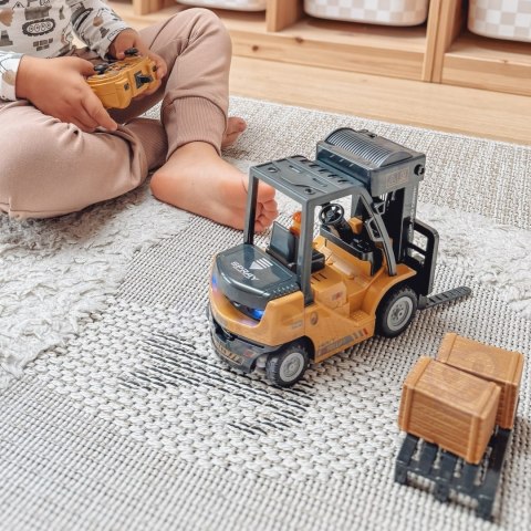 WOOPIE Zdalnie Sterowany Wózek Widłowy 2w1 Dźwig RC - Skala 1:24