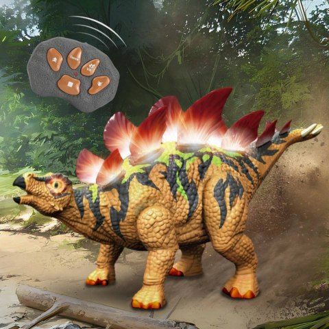 Woopie Dinozaur Zdalnie Sterowany RC Stegozaur Światło Dźwięk