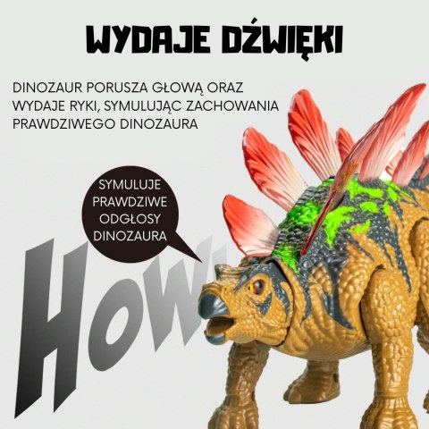 Woopie Dinozaur Zdalnie Sterowany RC Stegozaur Światło Dźwięk