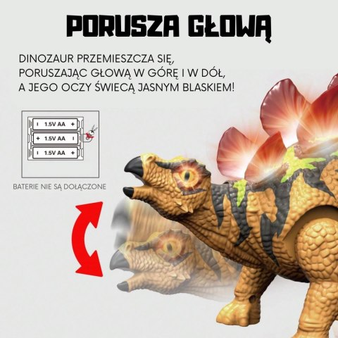 Woopie Dinozaur Zdalnie Sterowany RC Stegozaur Światło Dźwięk
