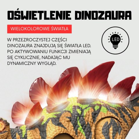 Woopie Dinozaur Zdalnie Sterowany RC Stegozaur Światło Dźwięk