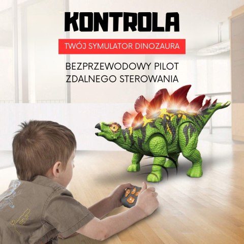 Woopie Dinozaur Zdalnie Sterowany RC Stegozaur Światło Dźwięk