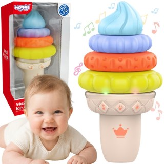 WOOPIE BABY Muzyczny Lód Edukacyjny Sensoryczna Układanka 5 el. Dźwięk Światła