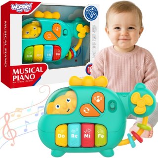 WOOPIE BABY Pianinko Interaktywne Helikopter Słoń Muzyczne Dźwięki 18m+