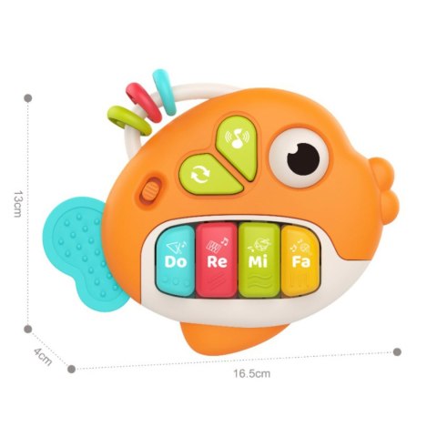 WOOPIE BABY Pianinko Interaktywne Rybka Organki Muzyczne Dźwięki Światło 18m+