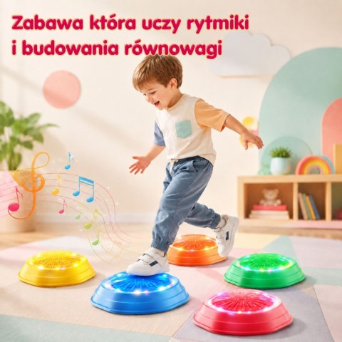 WOOPIE Kamienie Równoważne Interaktywne z Dźwiękiem i Światłem 5 el.