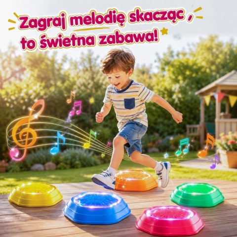 WOOPIE Kamienie Równoważne Interaktywne z Dźwiękiem i Światłem 5 el.