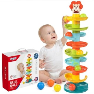 WOOPIE BABY Kulodrom Tor Kulkowy Zestaw Spirala + 6 Kulek