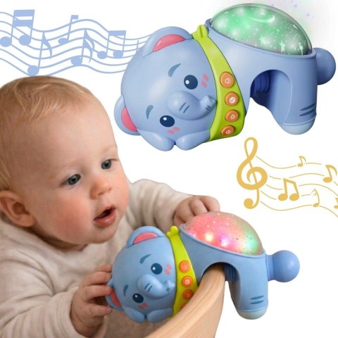 WOOPIE BABY Projektor Gwiazd Rzutnik Lampka Nocna dla Dzieci Słonik