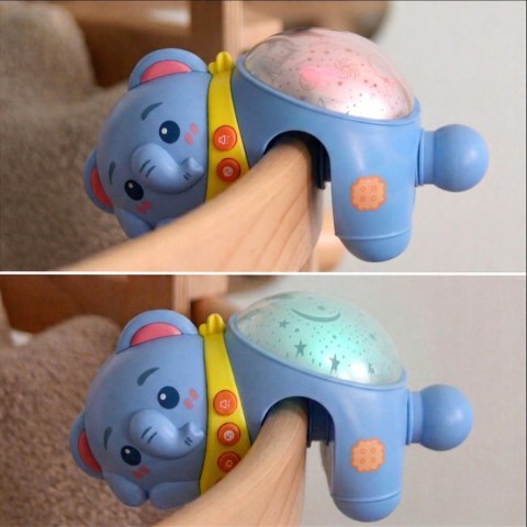 WOOPIE BABY Projektor Gwiazd Rzutnik Lampka Nocna dla Dzieci Słonik