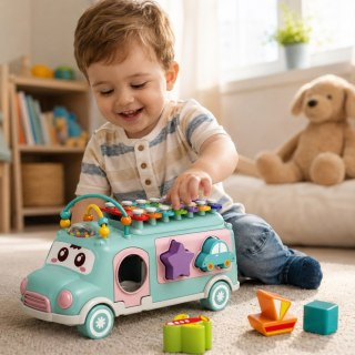 WOOPIE BABY Samochodzik Muzyczny Sorter z Cymbałkami Zielony