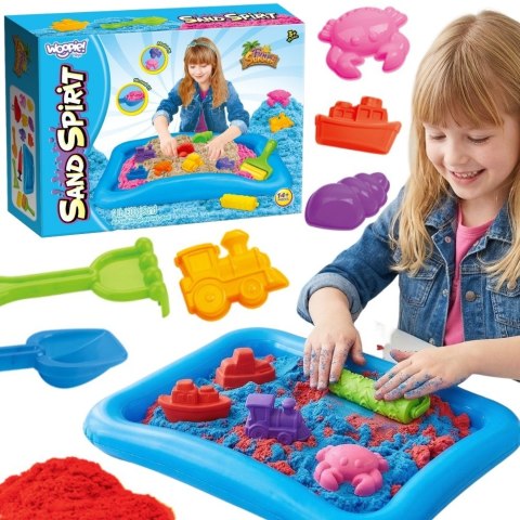 WOOPIE Magiczny Piasek Kinetyczny Zestaw Basen Foremki 3+