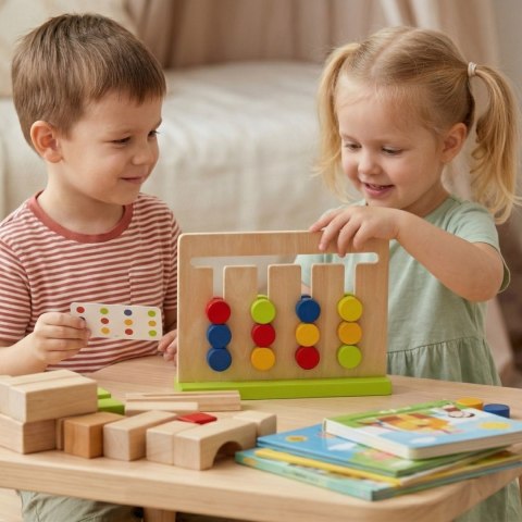 TOOKY TOY Gra Logiczna Układanka na Czas Kolory 30 Wzorów 18 el.
