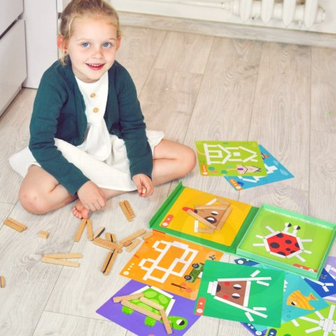 TOOKY TOY Układanka Gra Logiczna Łamigłówki Klocki Magnetyczne dla Dzieci 49 el.