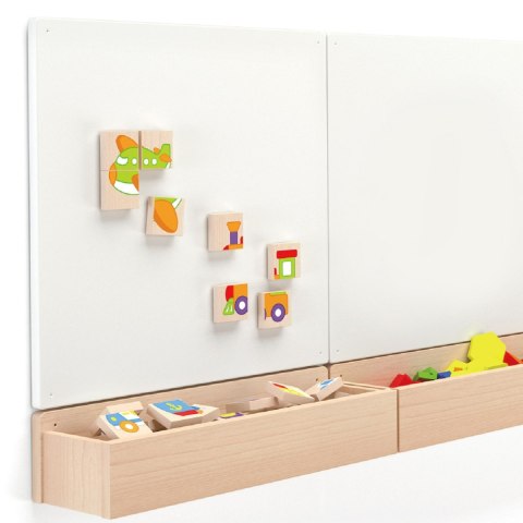 Viga Układanka drewniana Montessori puzzle magnetyczne edukacyjne pojazdy