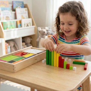 VIGA Drewniane Patyczki Edukacyjne Matematyczne Klocki Cuisenaire'a
