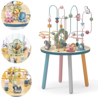 VIGA PolarB Drewniany Stolik Edukacyjny Manipulacyjny Przeplatanka Montessori