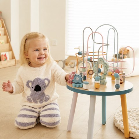 VIGA PolarB Drewniany Stolik Edukacyjny Manipulacyjny Przeplatanka Montessori