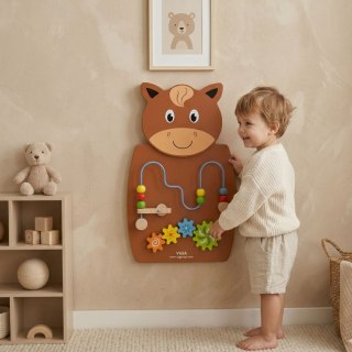 VIGA Drewniana Tablica Manipulacyjna Konik Certyfikat FSC Montessori