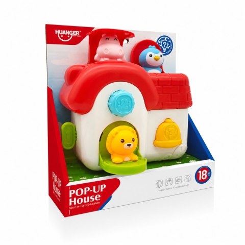 WOOPIE Interaktywny Domek Pop-Up Zwierzątka Zabawka Manipulacyjna 18m+